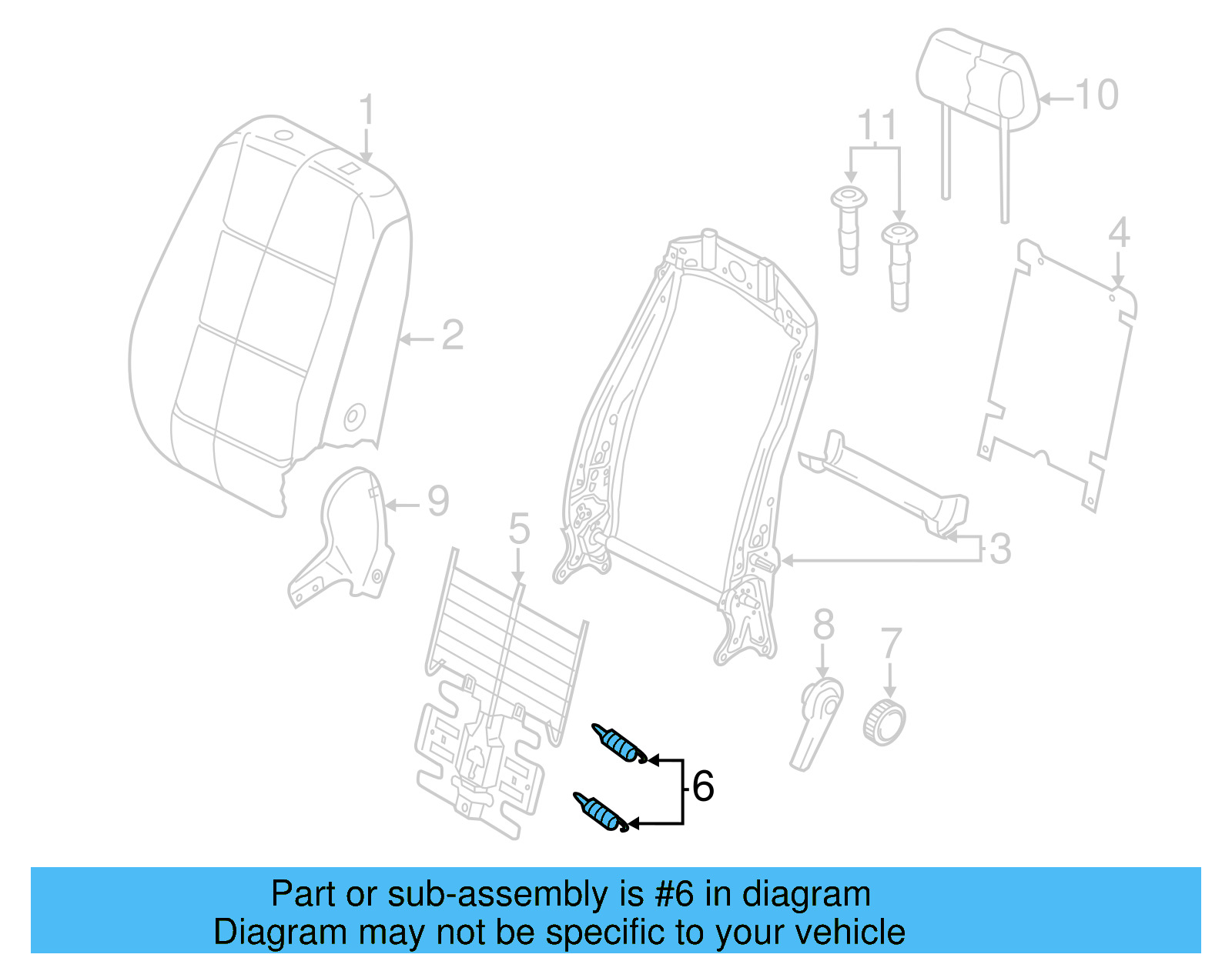 Lumbar Support Repair Kit 8T0-898-955 - View 13