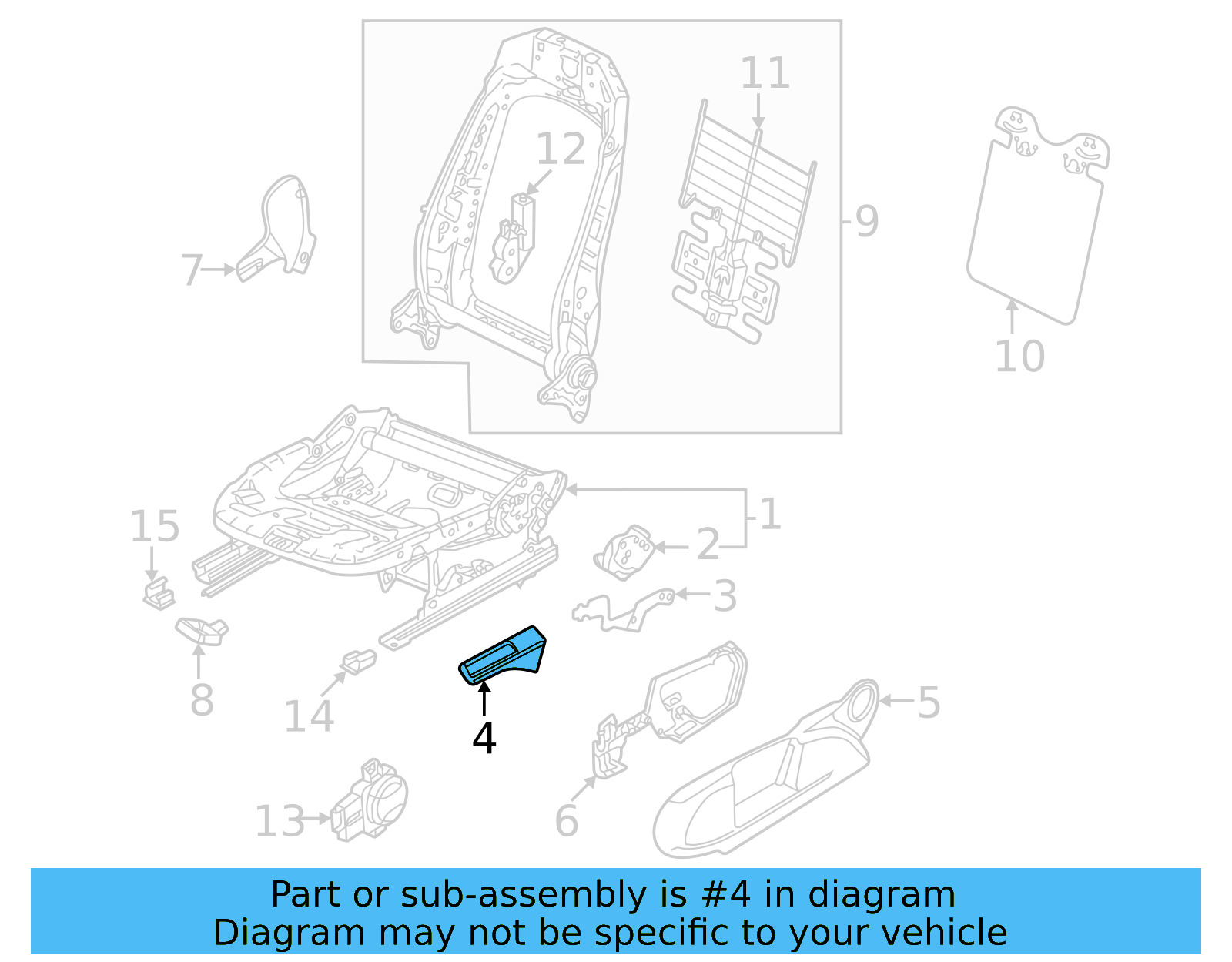Adjust Handle 5H0-882-251-4PK - View 4