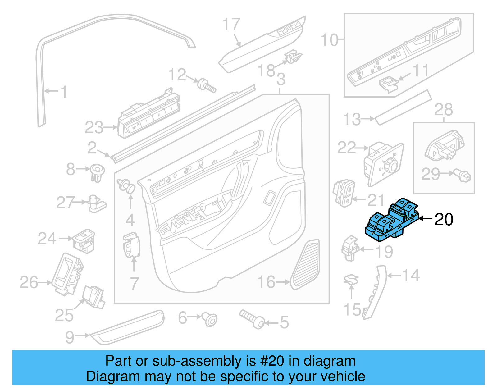 Window Switch 7P6-959-857-B-XSH - View 6