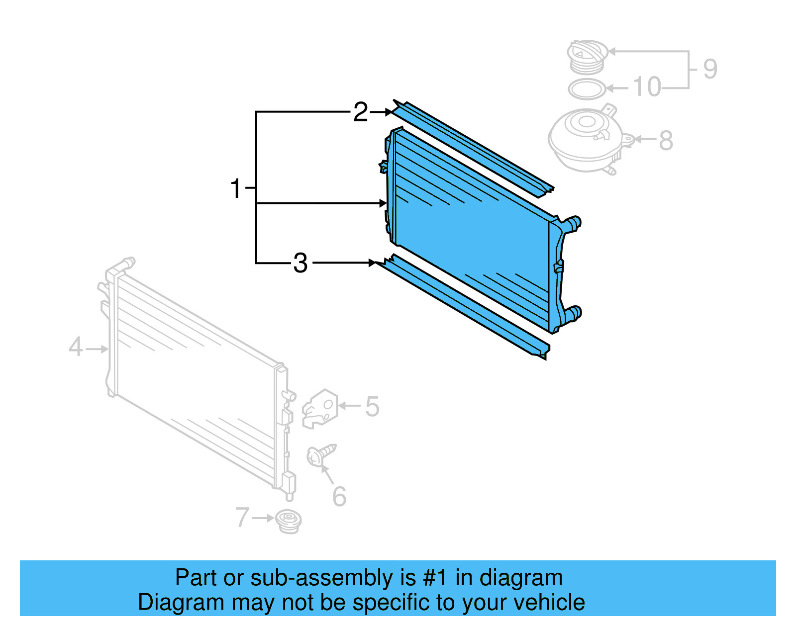 Radiator Assembly 5K0-121-251-Q - View 4