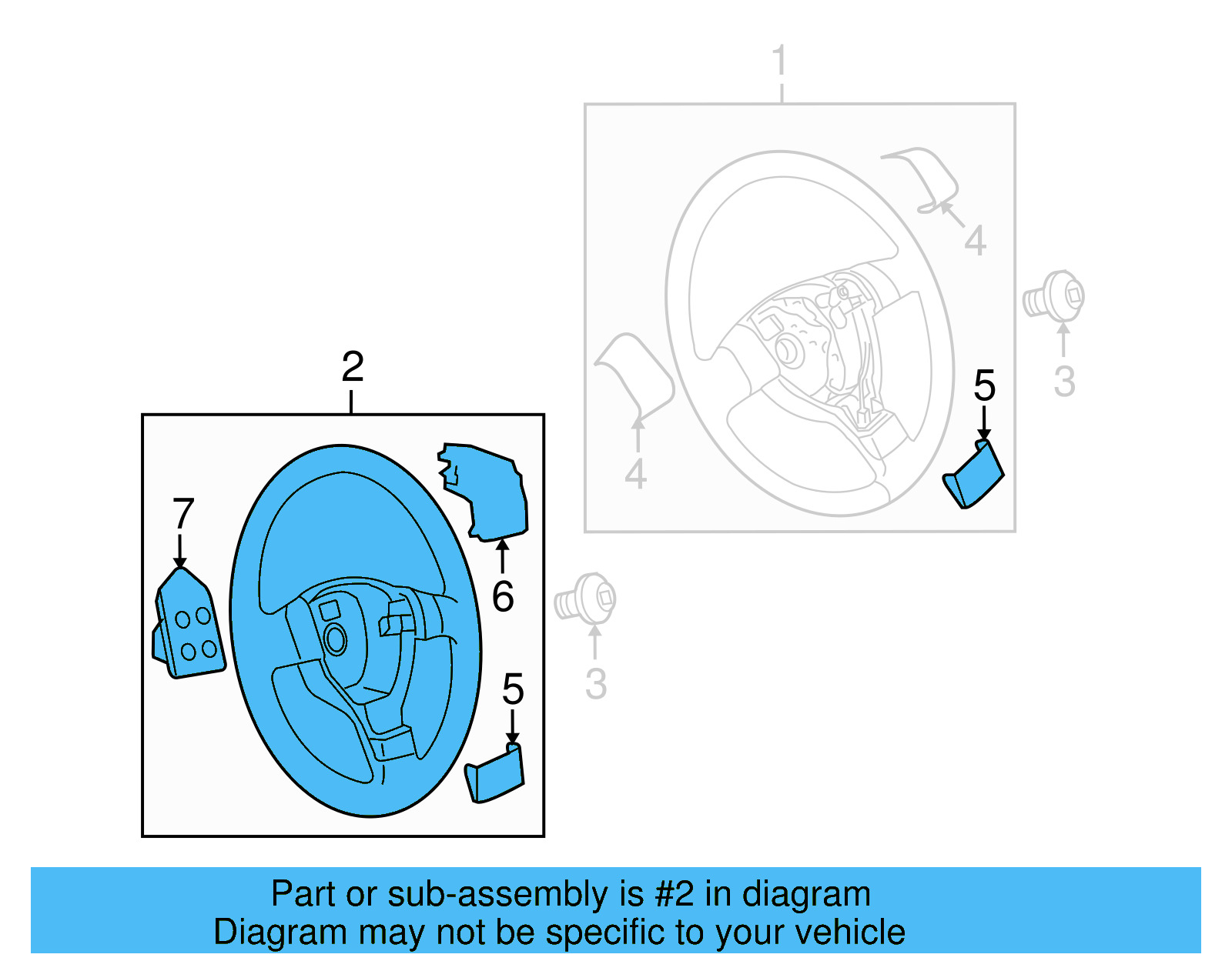 Steering Wheel 3C8-419-091-CB-E74 - View 4