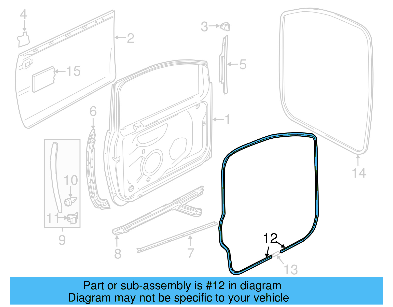 Door Weather 1K3-837-702-E-9B9 - View 4