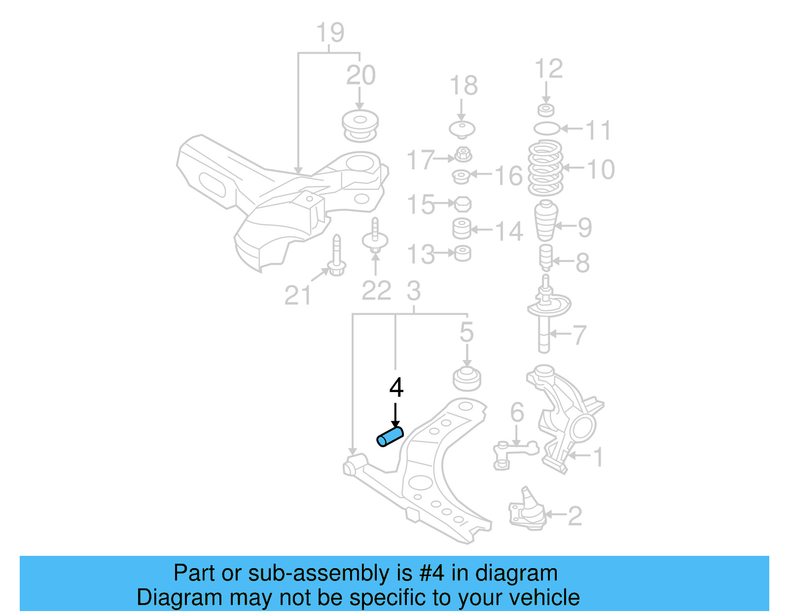 Lower Control Arm Front Bushing 357-407-182 - View 11