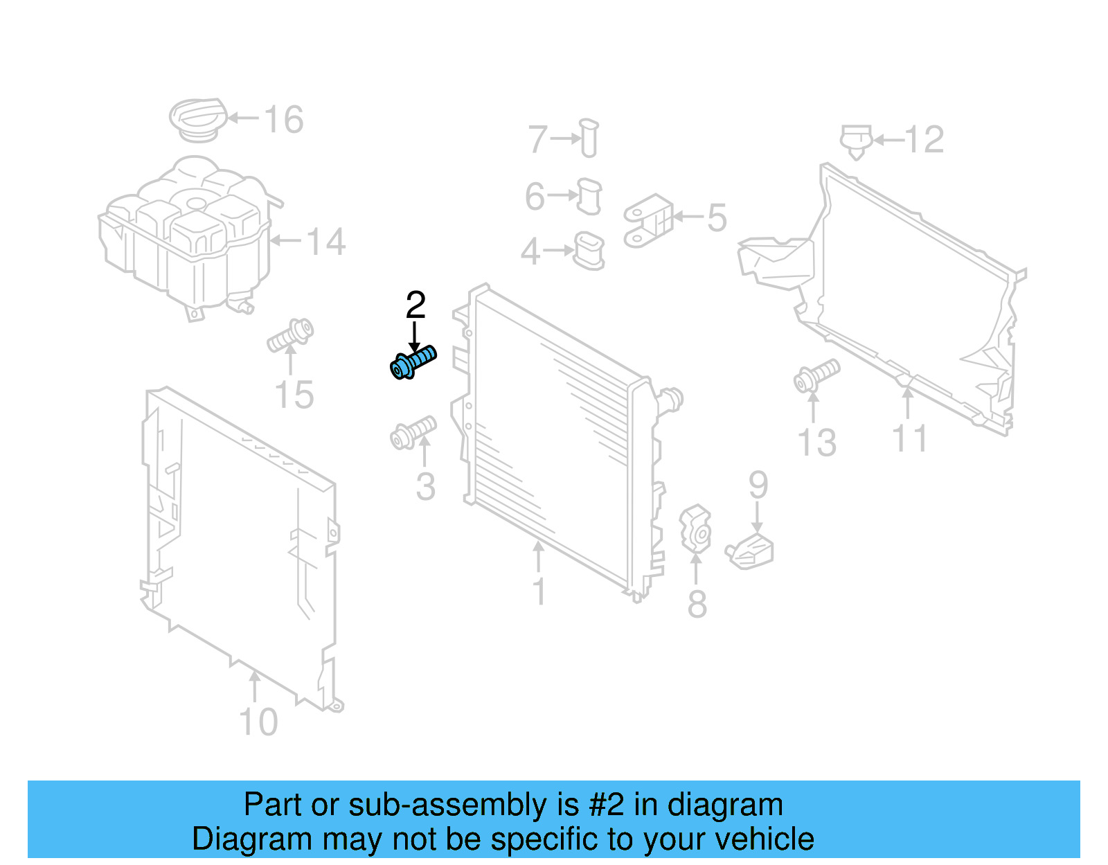 Radiator Mount Bolt WHT-003-956 - View 12