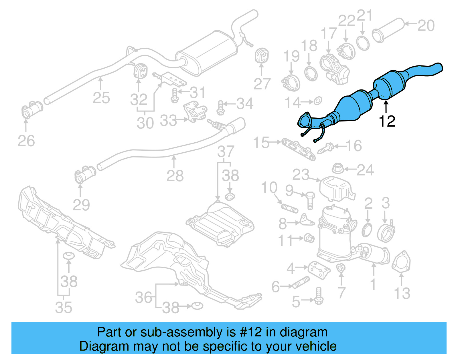 Catalytic Converter 561-254-400-A - View 3