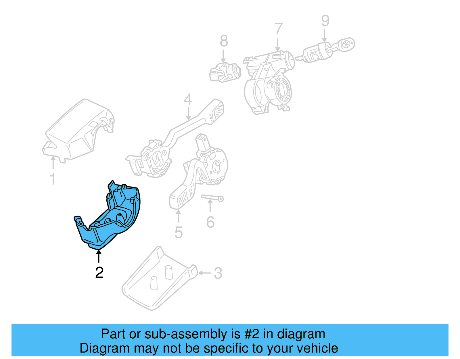 Lower Column Cover 701-953-516-A-01C - View 4
