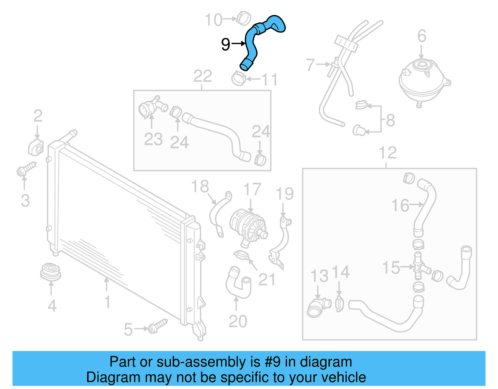 HVAC Heater Hose 1K0-122-157-KN - View 4
