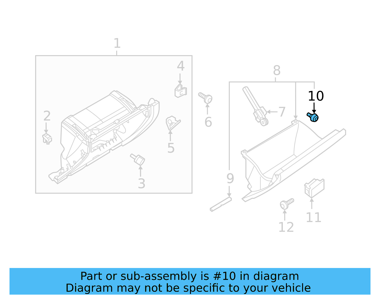 Glove Box Door Bumper 17A-857-363 - View 6