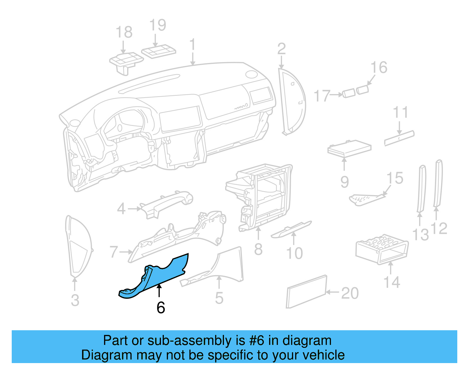 Lower Trim 1J1-858-365-C-4TE - View 5