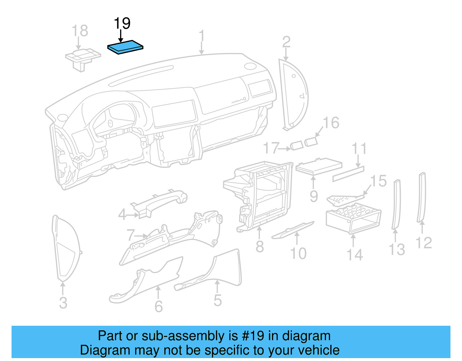 Sunlight Sensor Cap 1J0-857-474-F-2AQ - View 4