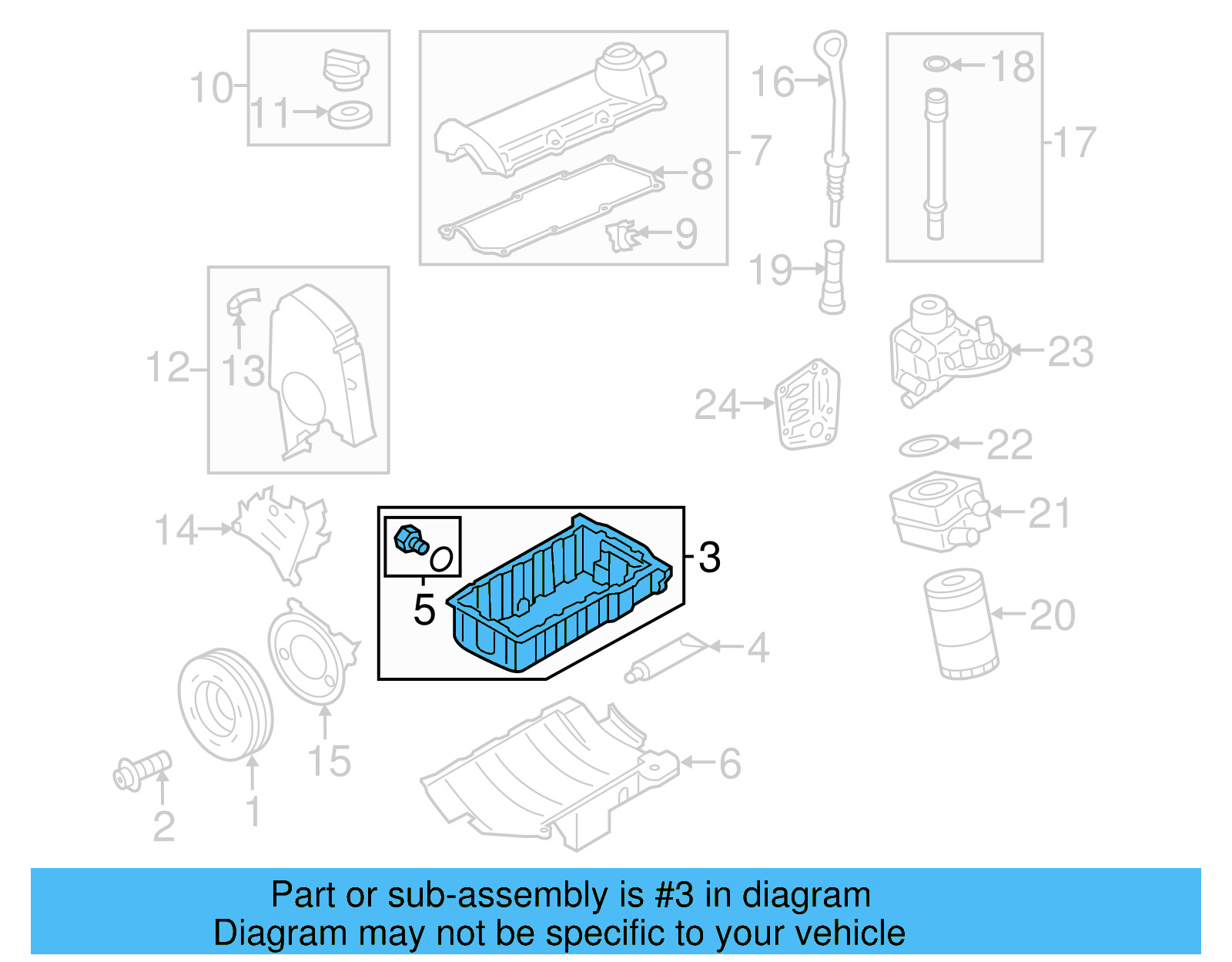 Oil Pan 06A-103-601-BC - View 5
