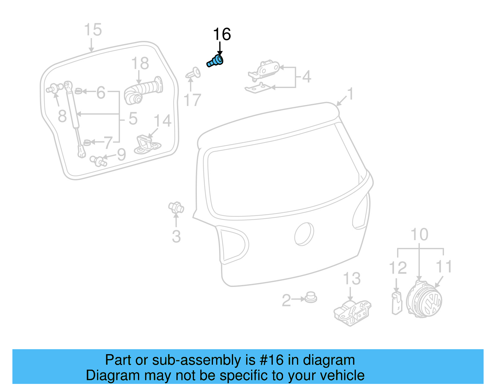 Bumper Plug 6X0-827-951-B - View 8