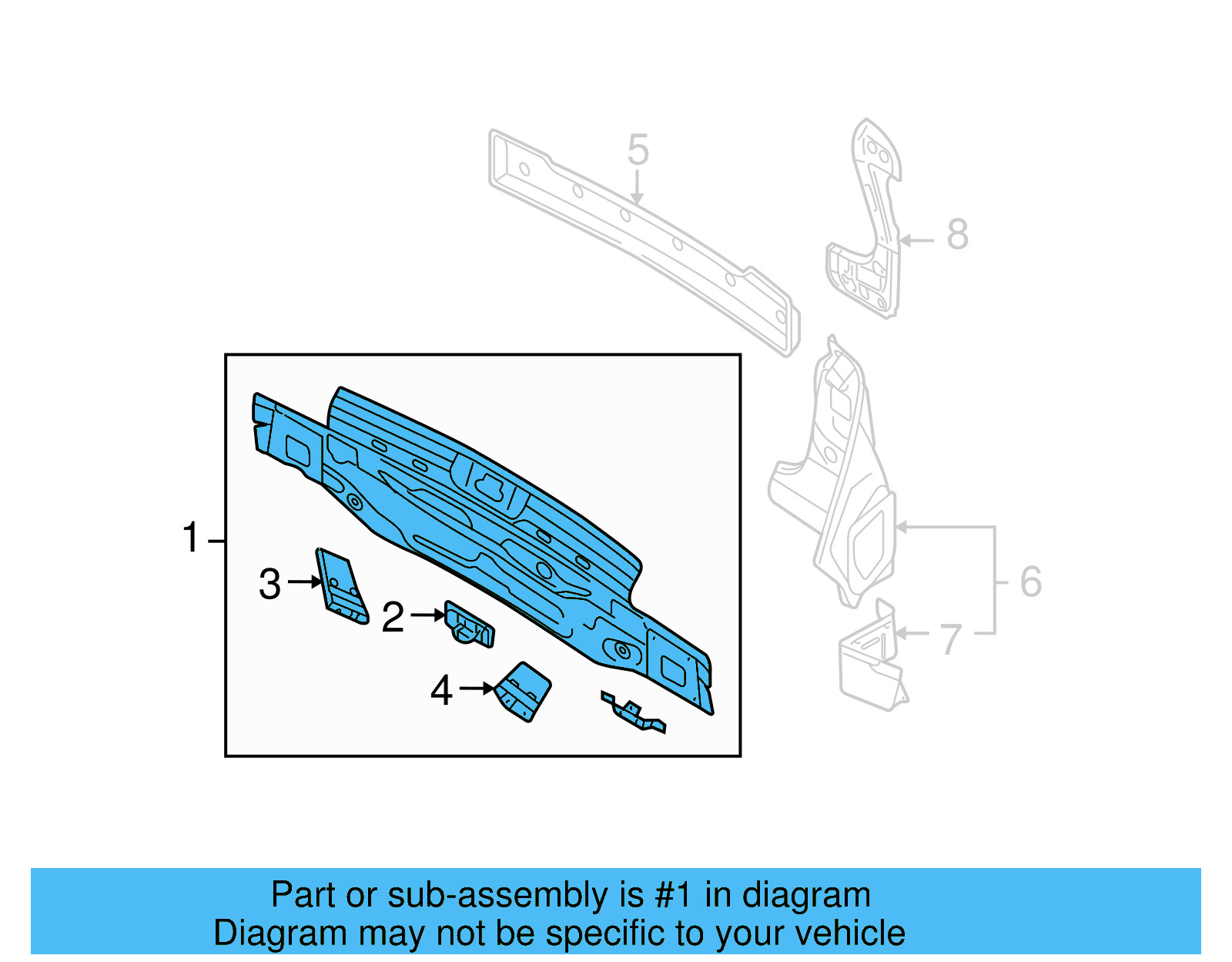 Rear Body Panel 5K6-813-301 - View 7