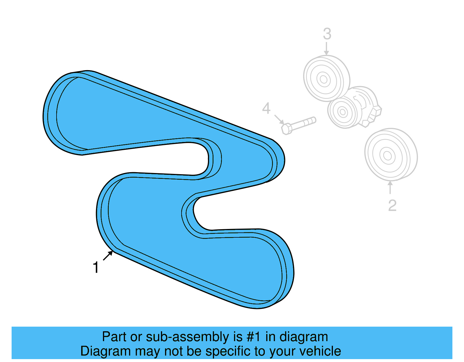 Serpentine Belt 077-903-137-AB - View 4