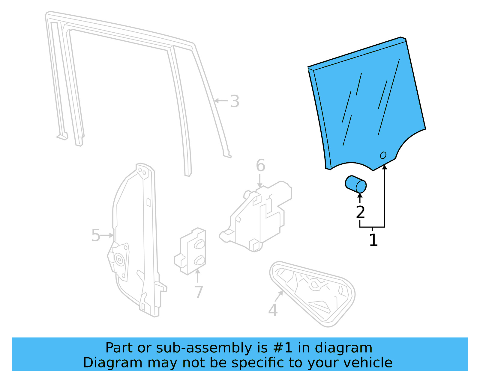 Movable Glass 2GJ-845-026-B - View 2