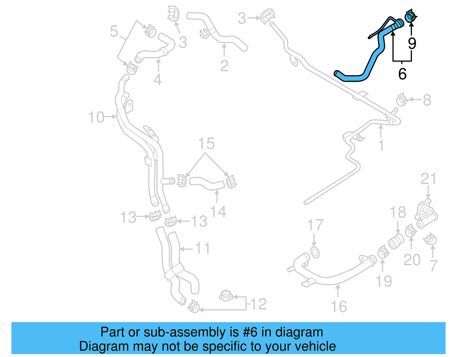 HVAC Heater Hose 1K0-122-157-HE - View 6
