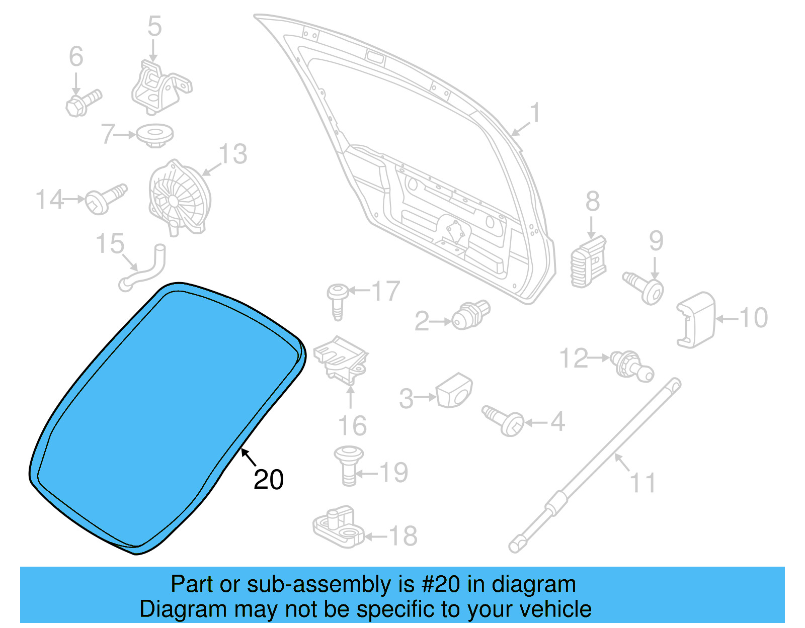 Weatherstrip 5C5-827-705-G-9B9 - View 3