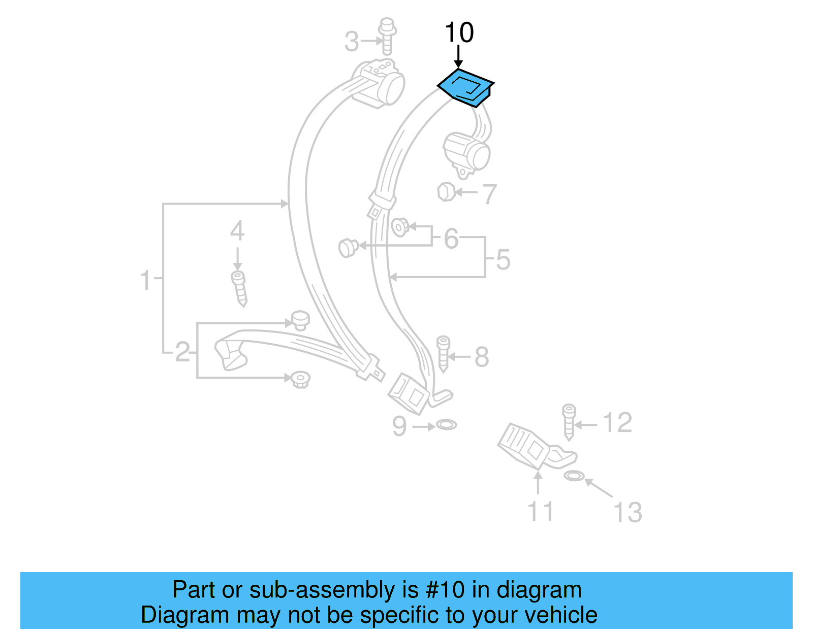 Seat Belt Guide 3C0-857-781-B-95T