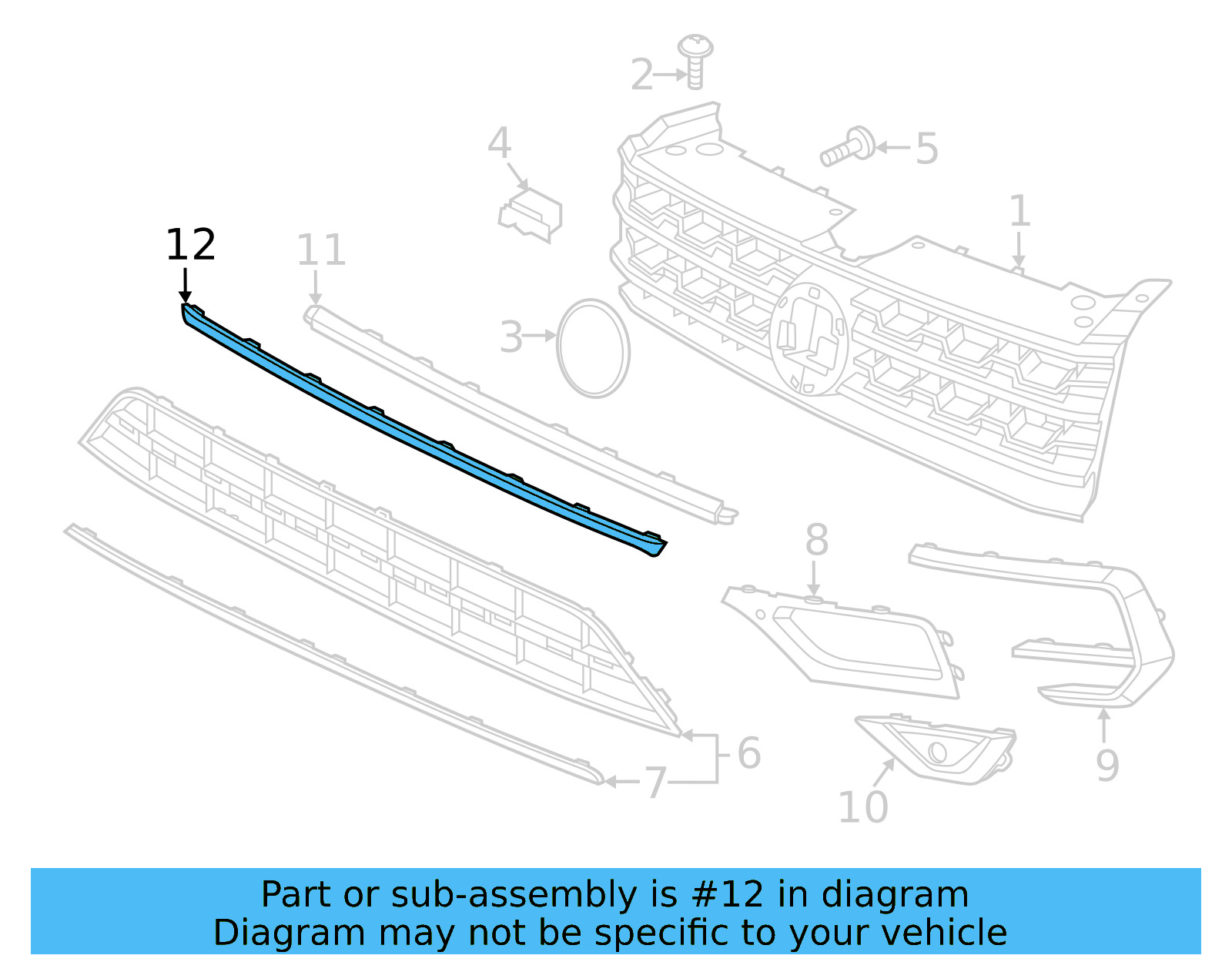 Lower Molding 3CN-854-321-9B9 - View 4