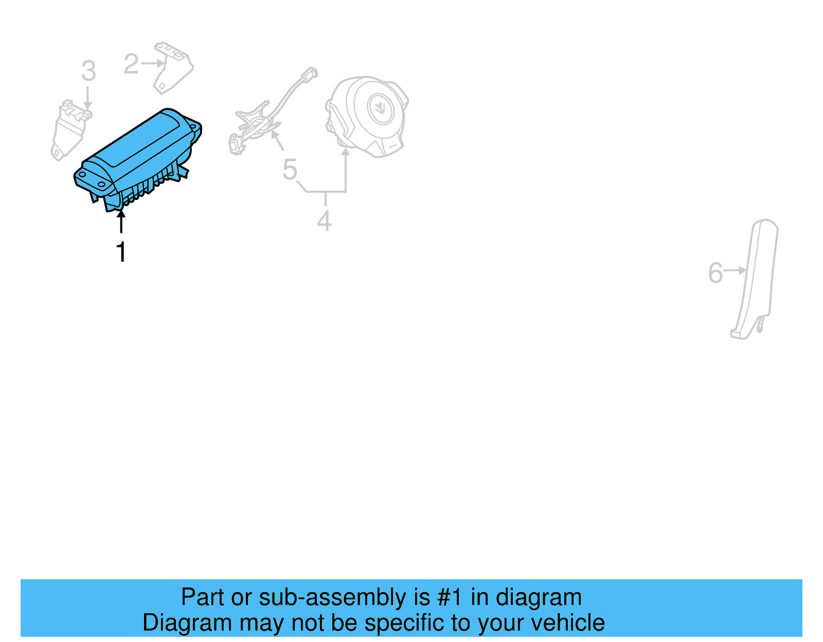 Passenger Inflator Module 5C5-880-204-E - View 4