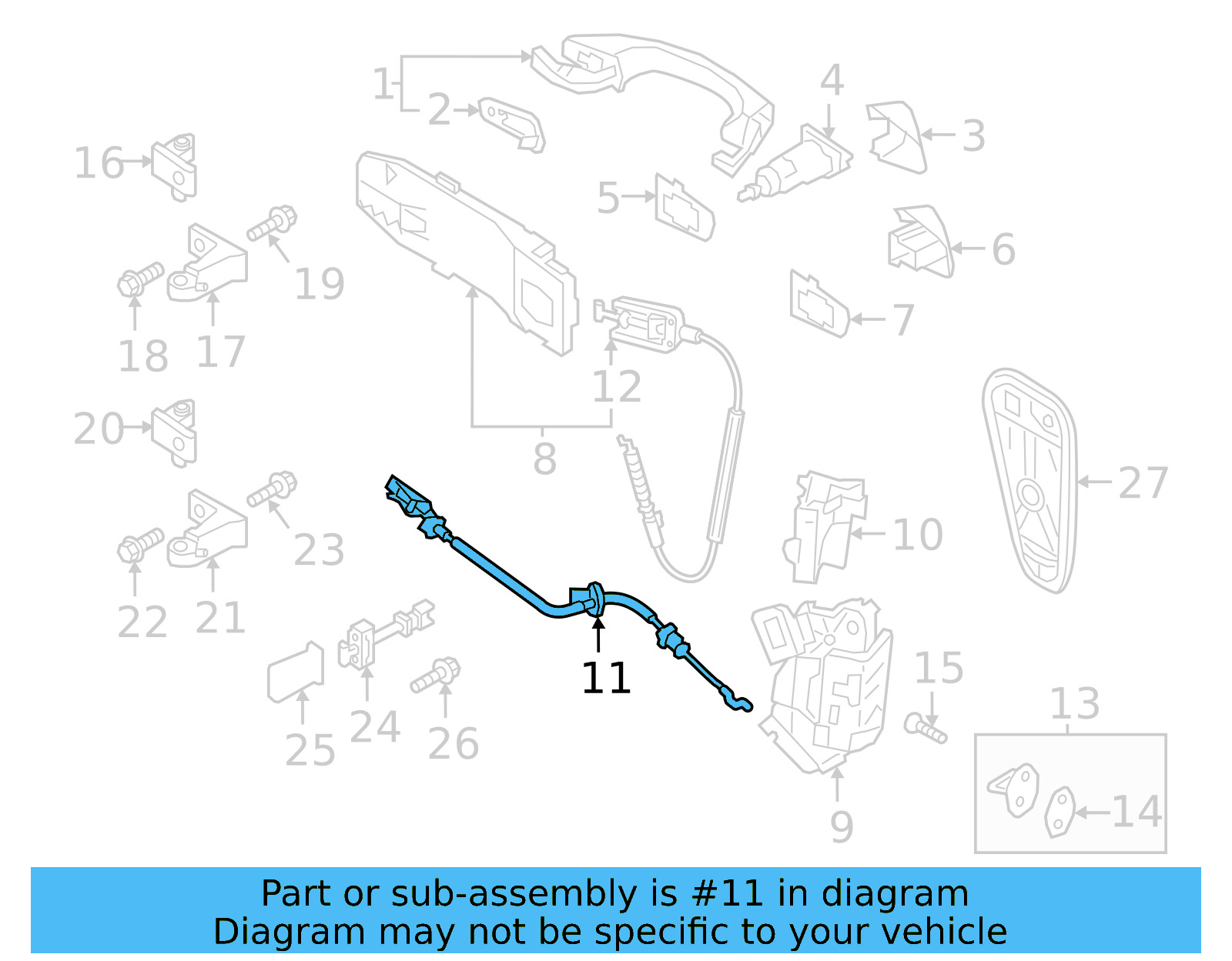 Lock Cable 3CN-837-085 - View 2