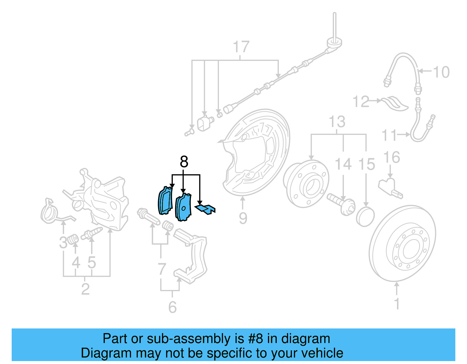 Brake Lining Rear 1K0-698-451-P - View 28