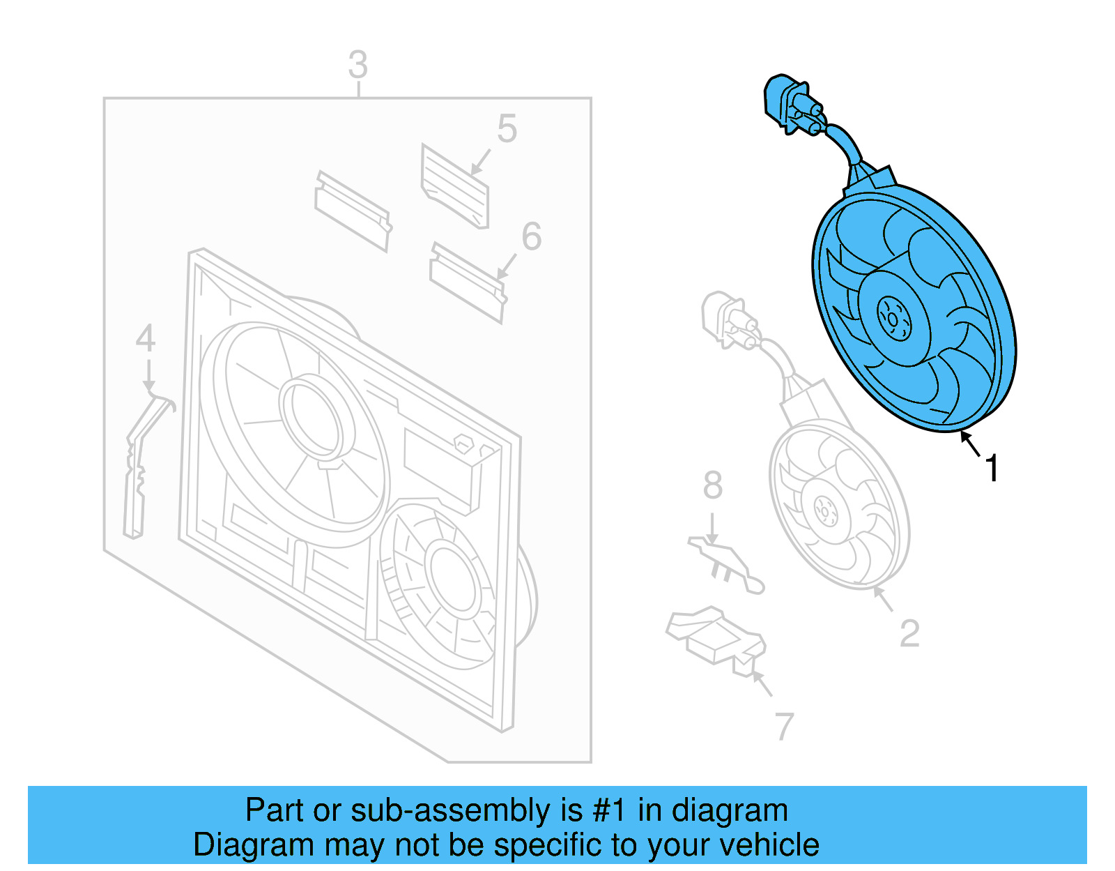Fan & Motor 7L0-959-455-G - View 11