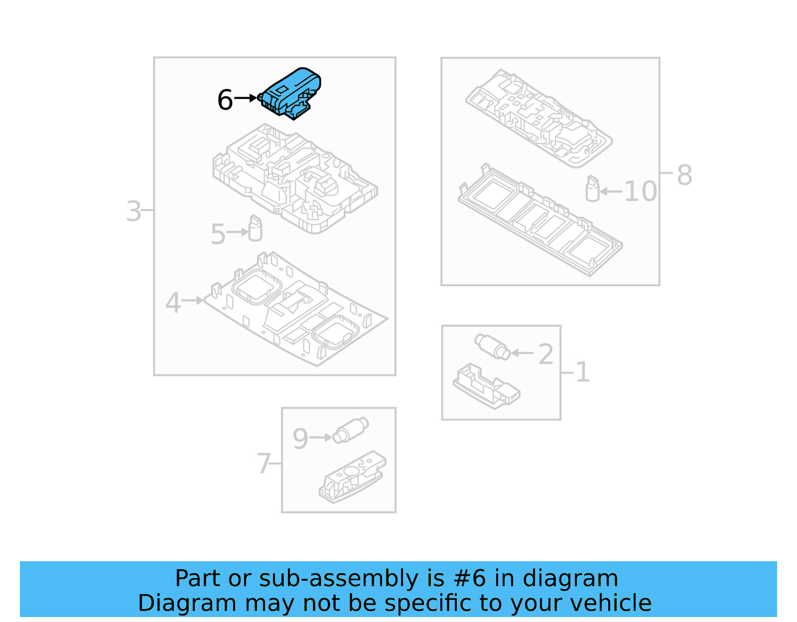Sunroof Switch 5GM-959-613-HQM - View 10