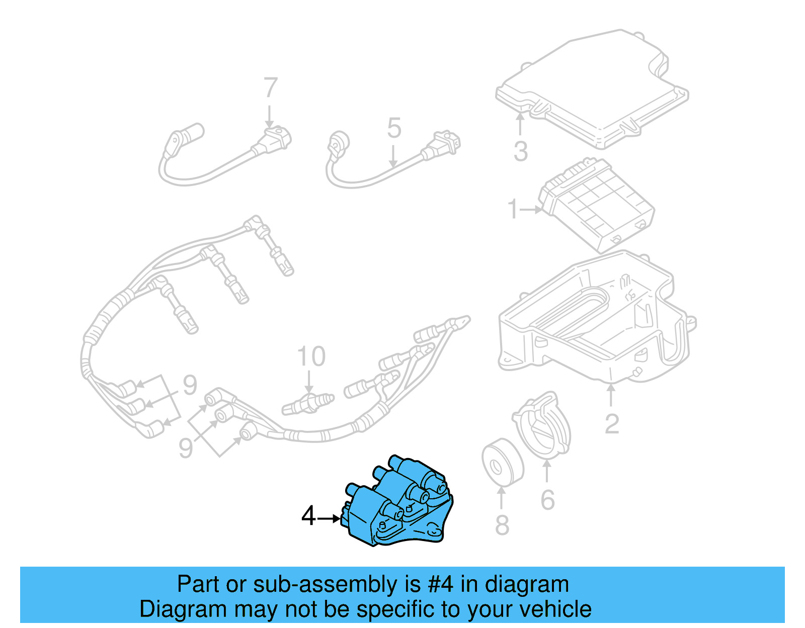 Ignition Coil 078-905-104-A - View 6