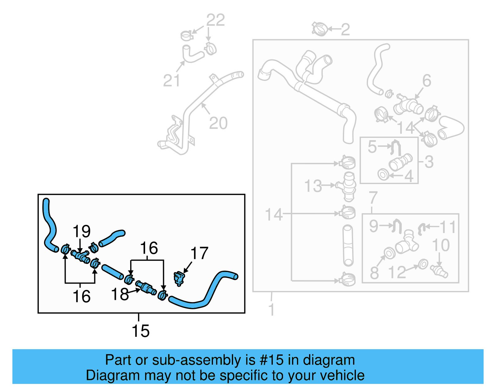 Hose & Tube Assembly 1K0-122-086-B - View 2