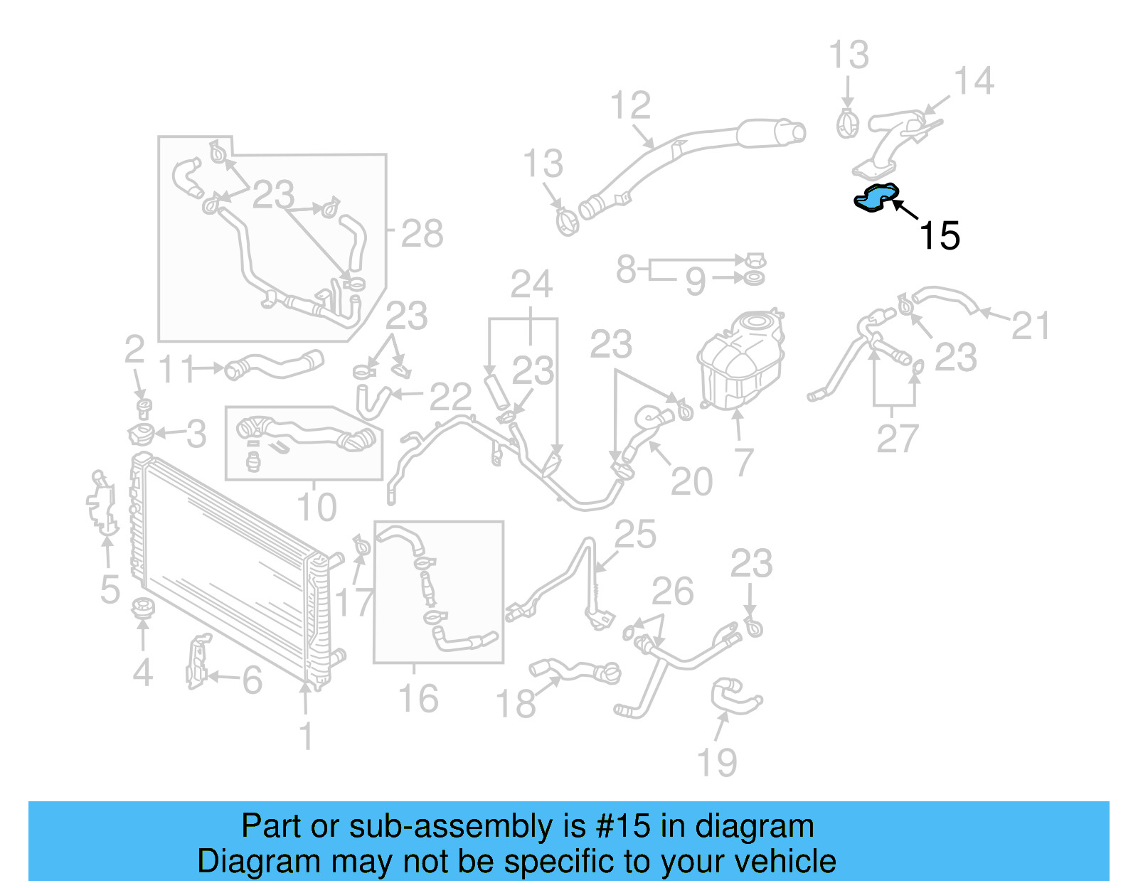 Engine Coolant Outlet Gasket 07D-121-149-B - View 5
