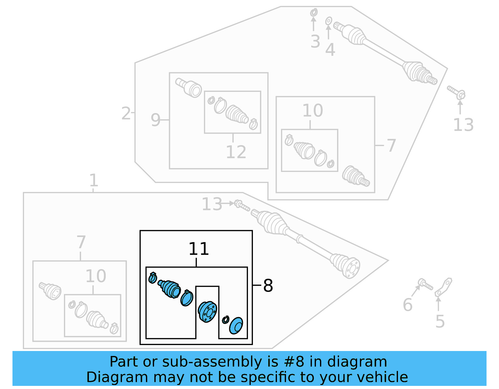 Inner Joint Assembly 5Q0-498-103-L - View 6
