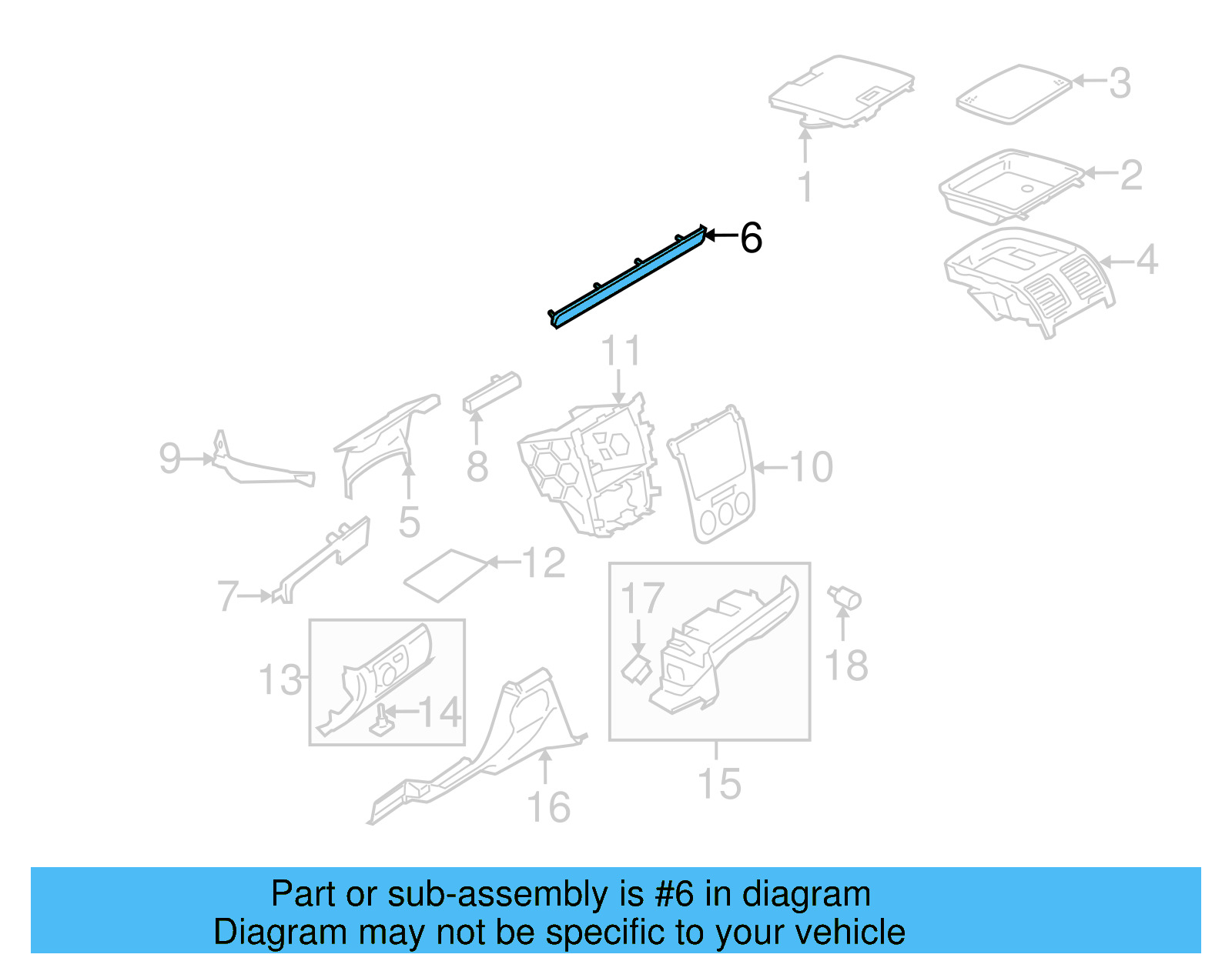 Outer Molding 1K1-858-529-5N9 - View 6