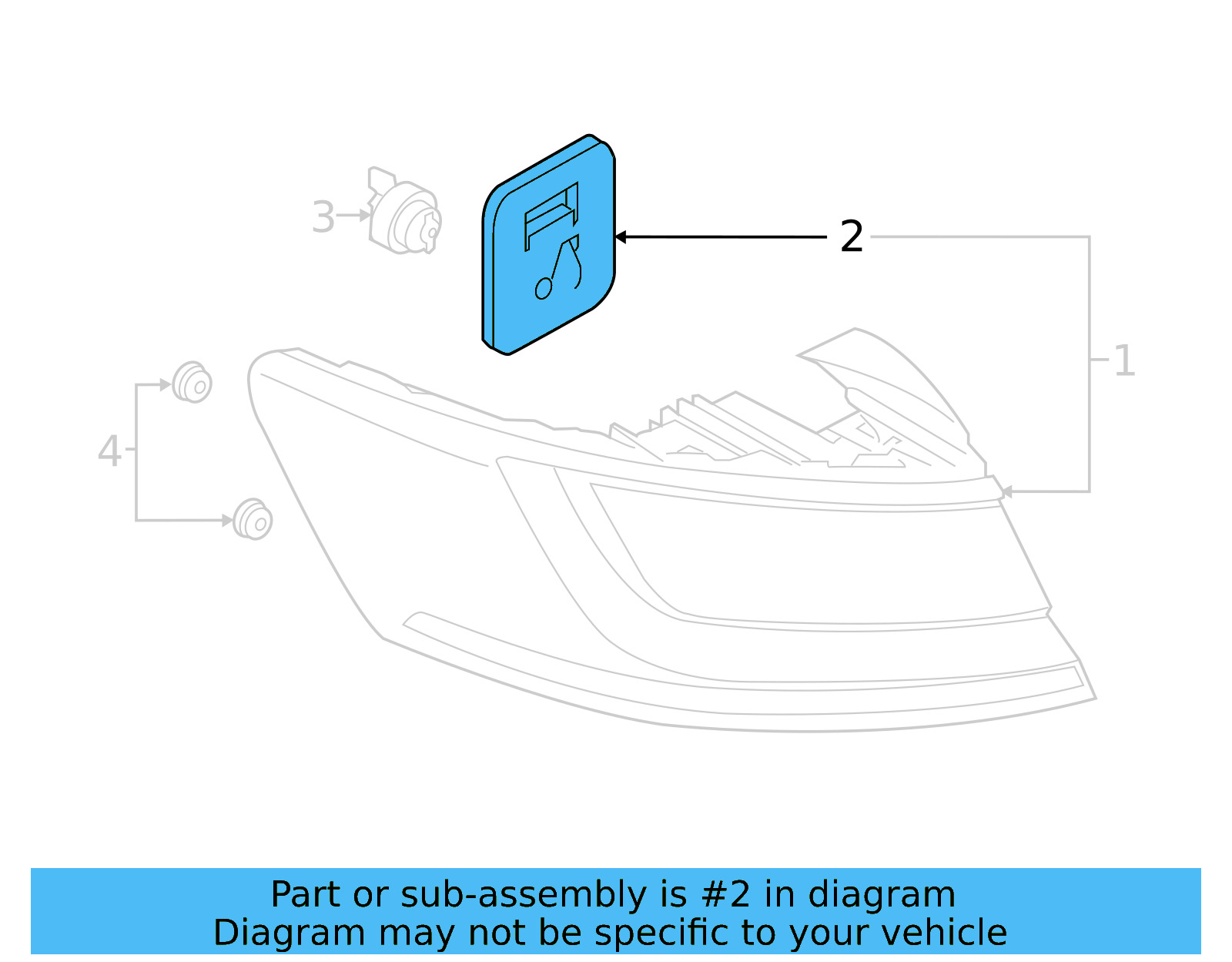 Tail Lamp Assembly Seal 3G8-945-139 - View 5