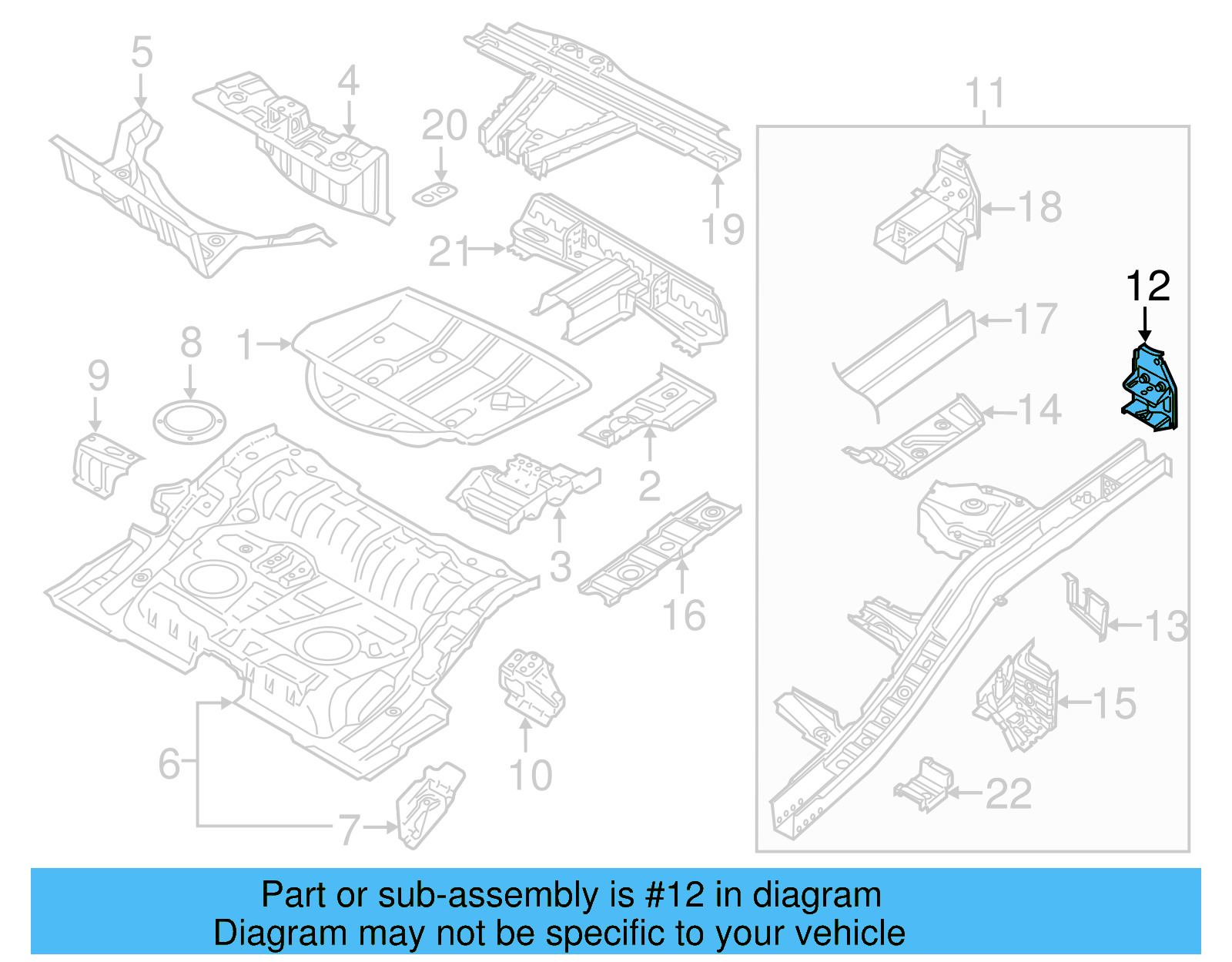 Bumper Bracket 7P0-801-769 - View 9