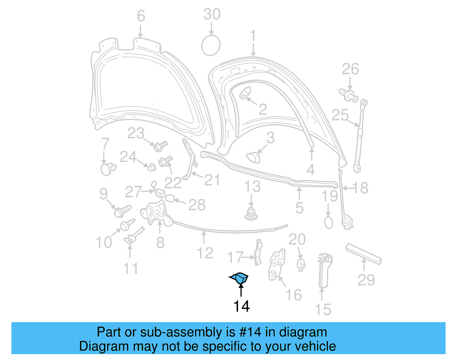 Release Cable Clip 191-823-567