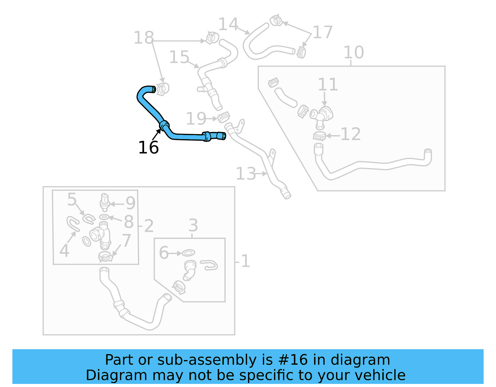 Water Hose 06K-121-059-K - View 8