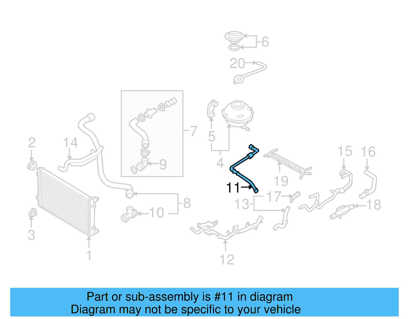 Overflow Hose 1J0-122-109-BG - View 5
