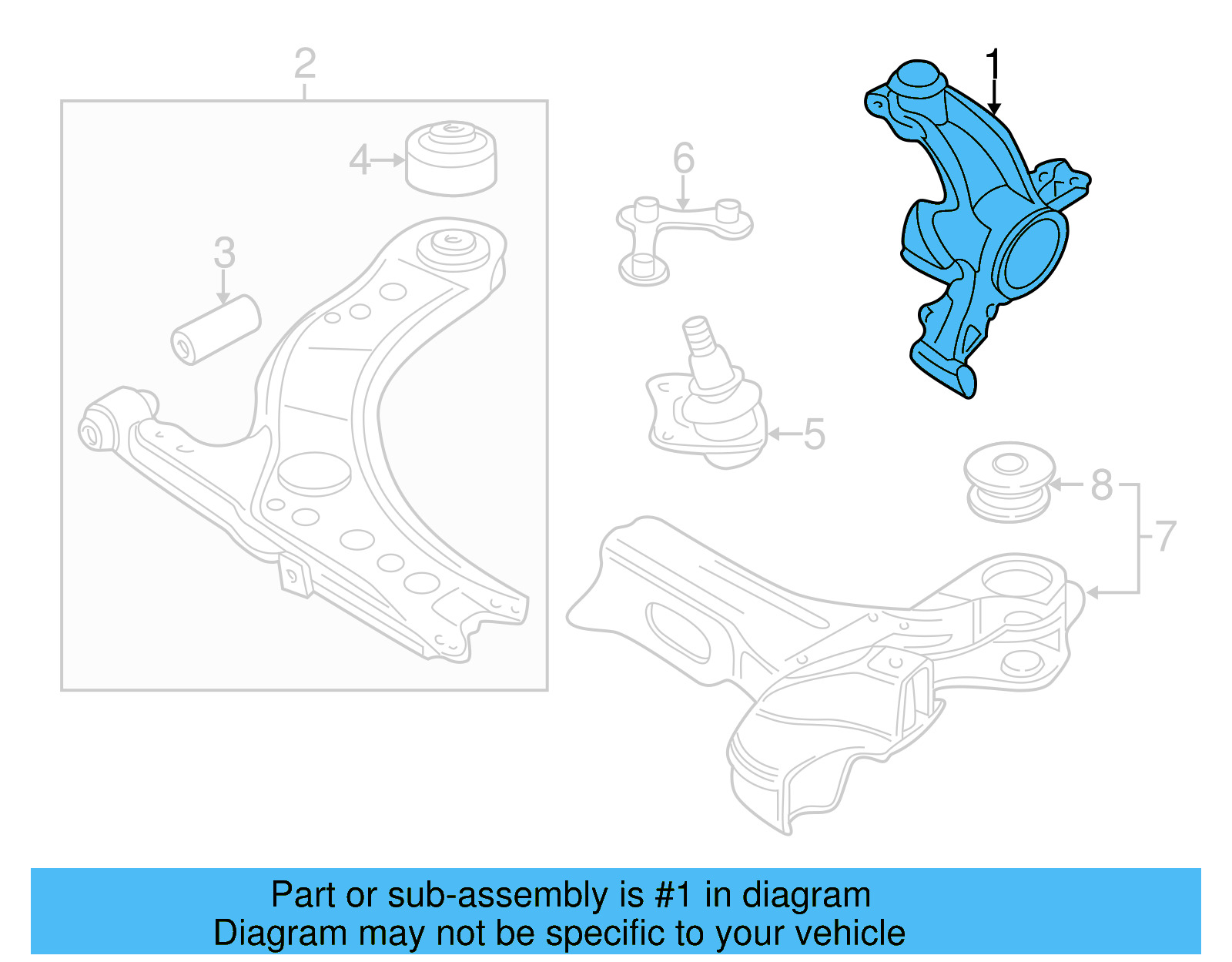 Knuckle 1J0-407-255-AH - View 11