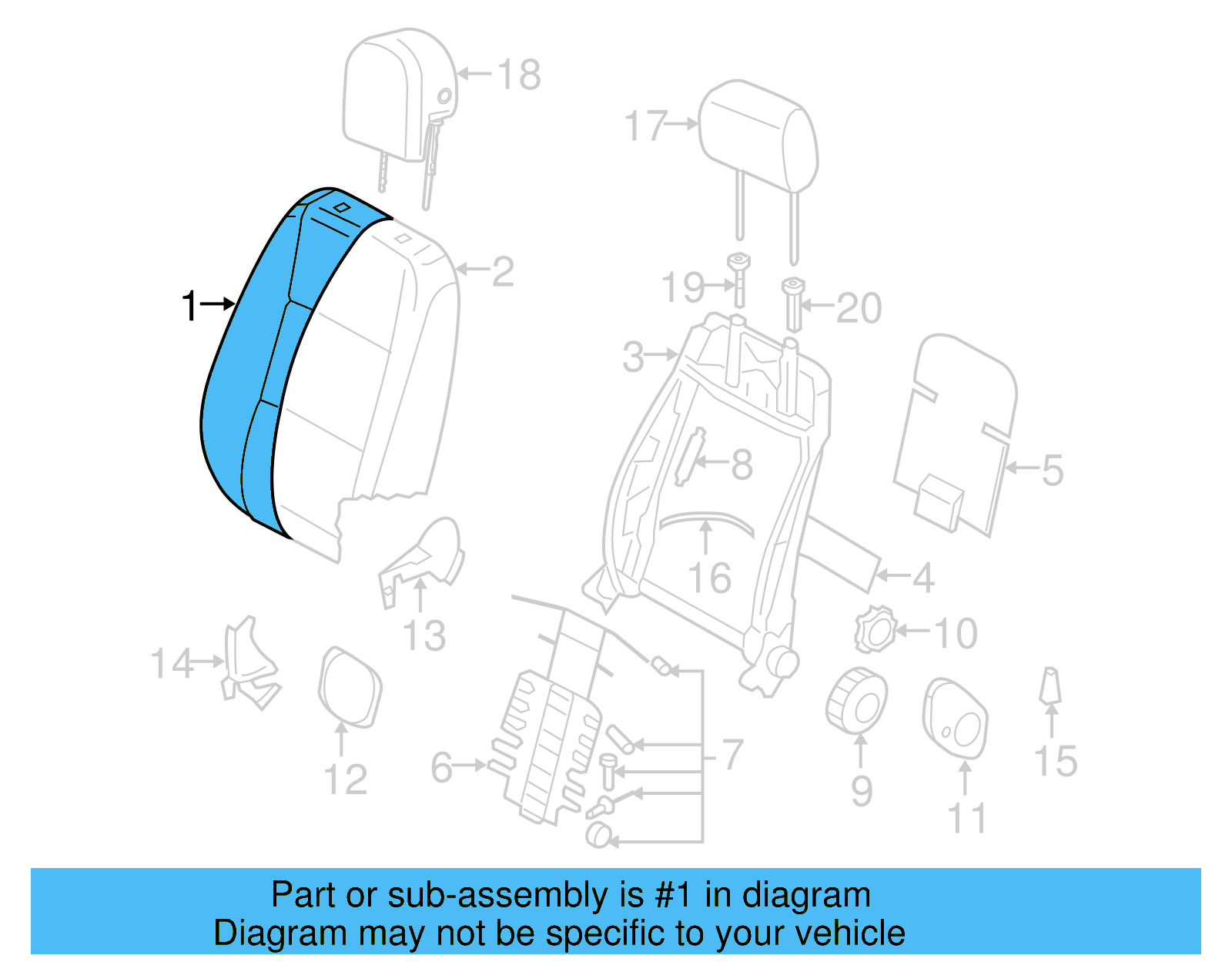 Seat Back Cover 1K4-881-805-SH-JTB - View 4