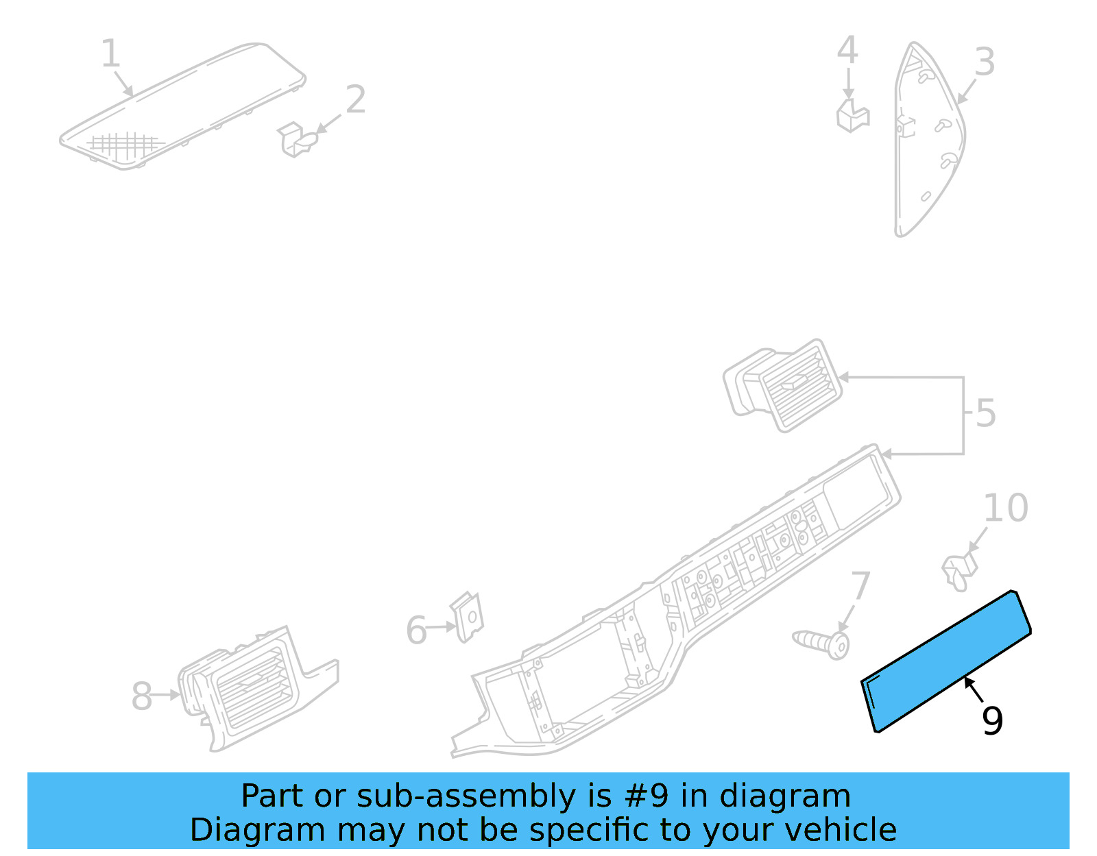 Applique Panel 3CN-858-081-2V5 - View 5