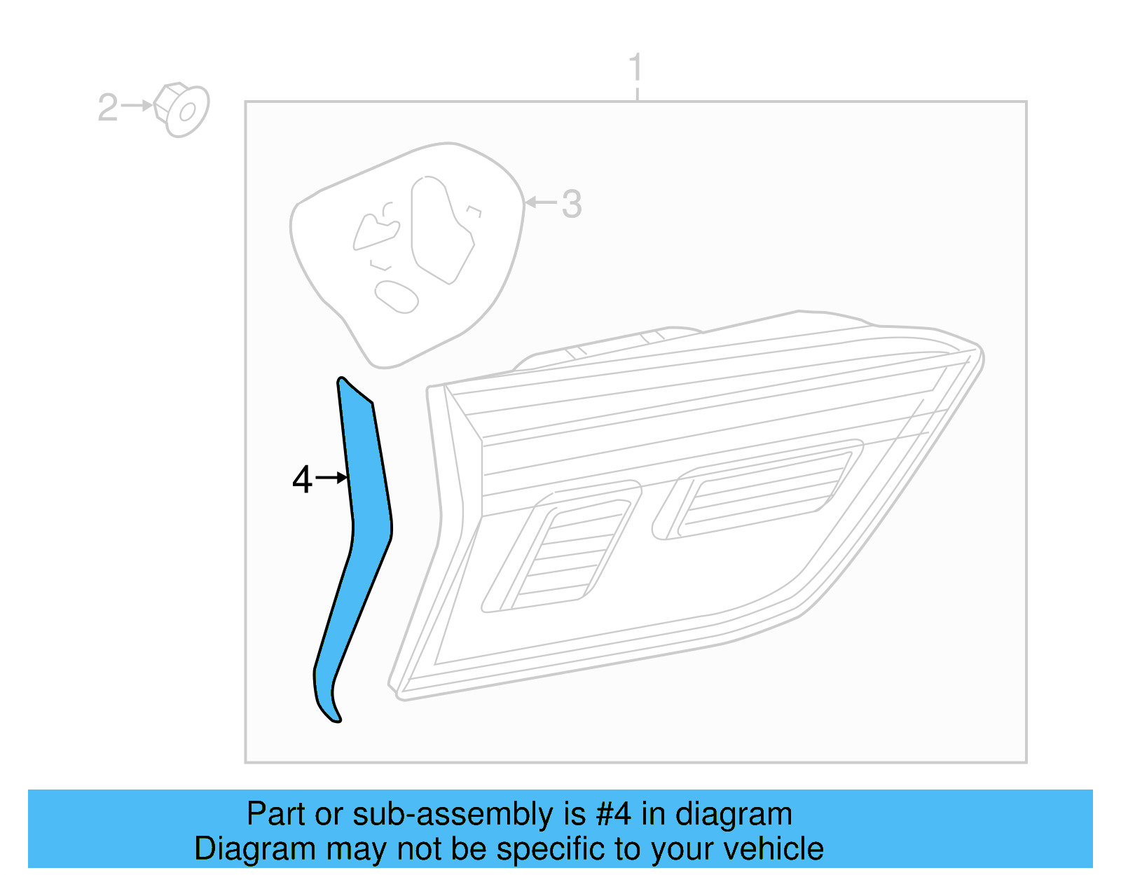 Tail Lamp Assembly Trim 5NN-945-309 - View 3