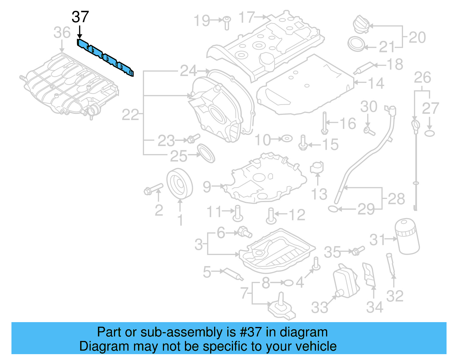 Manifold Gasket 06F-129-717-D - View 10