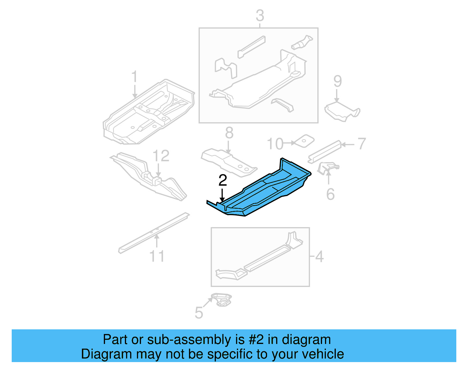 Floor Pan 1J0-803-205 - View 7