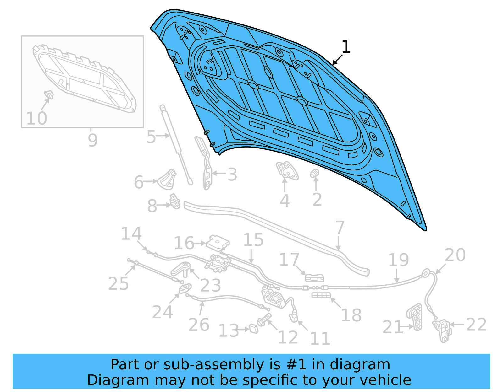 Hood Panel 3CM-823-031-B - View 4