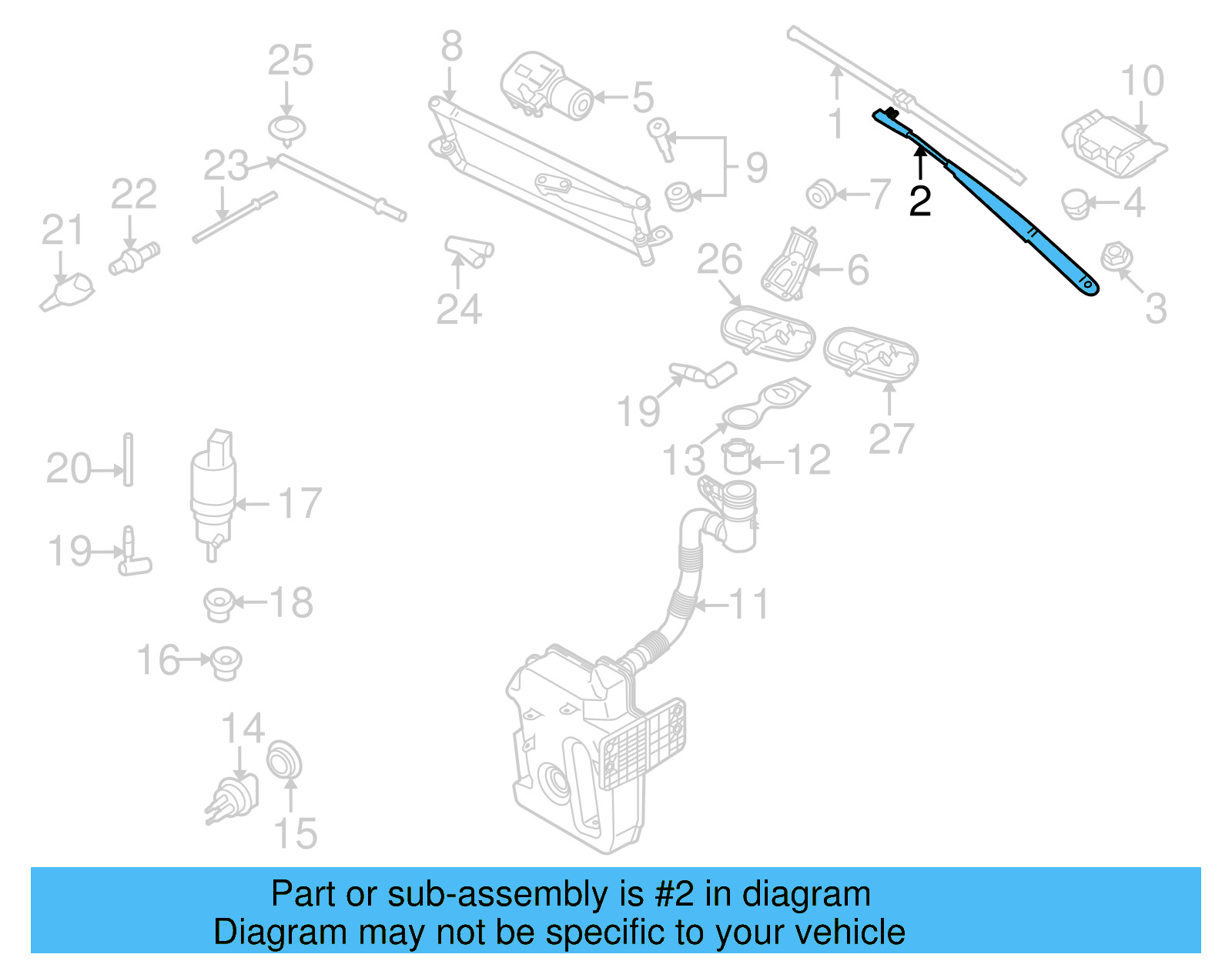 Wiper Arm 1Q1-955-410-03C - View 8