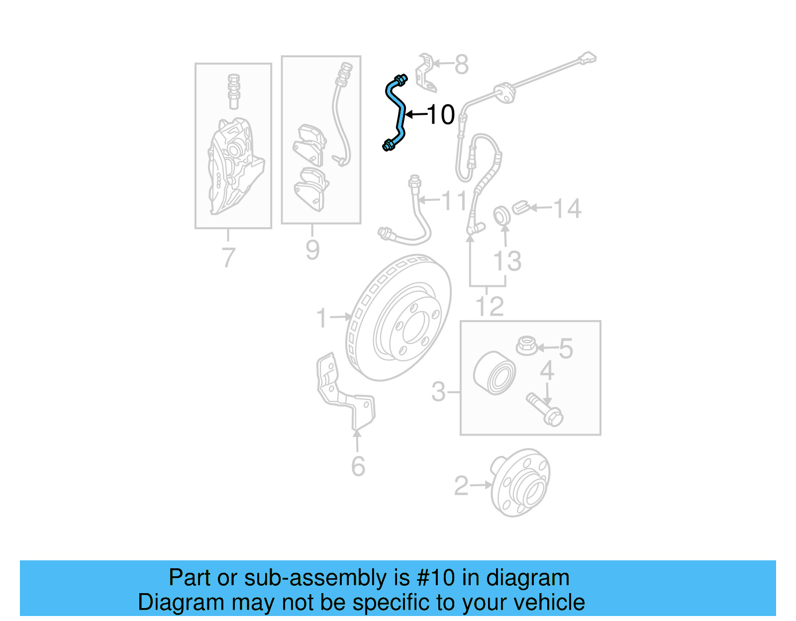 Brake Line 4B3-611-721-C - View 6