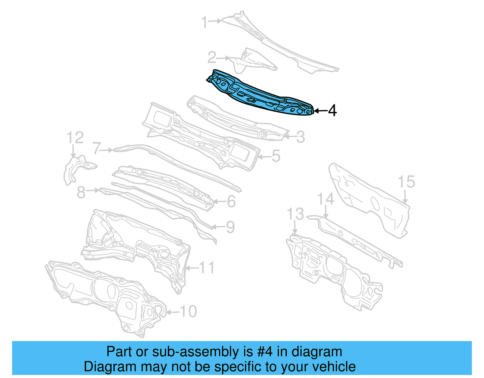 Cowl Panel 1K0-802-163-B - View 8