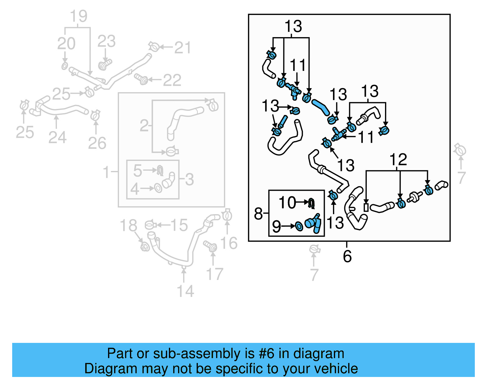 Radiator Hose 5C0-122-101-AB - View 3