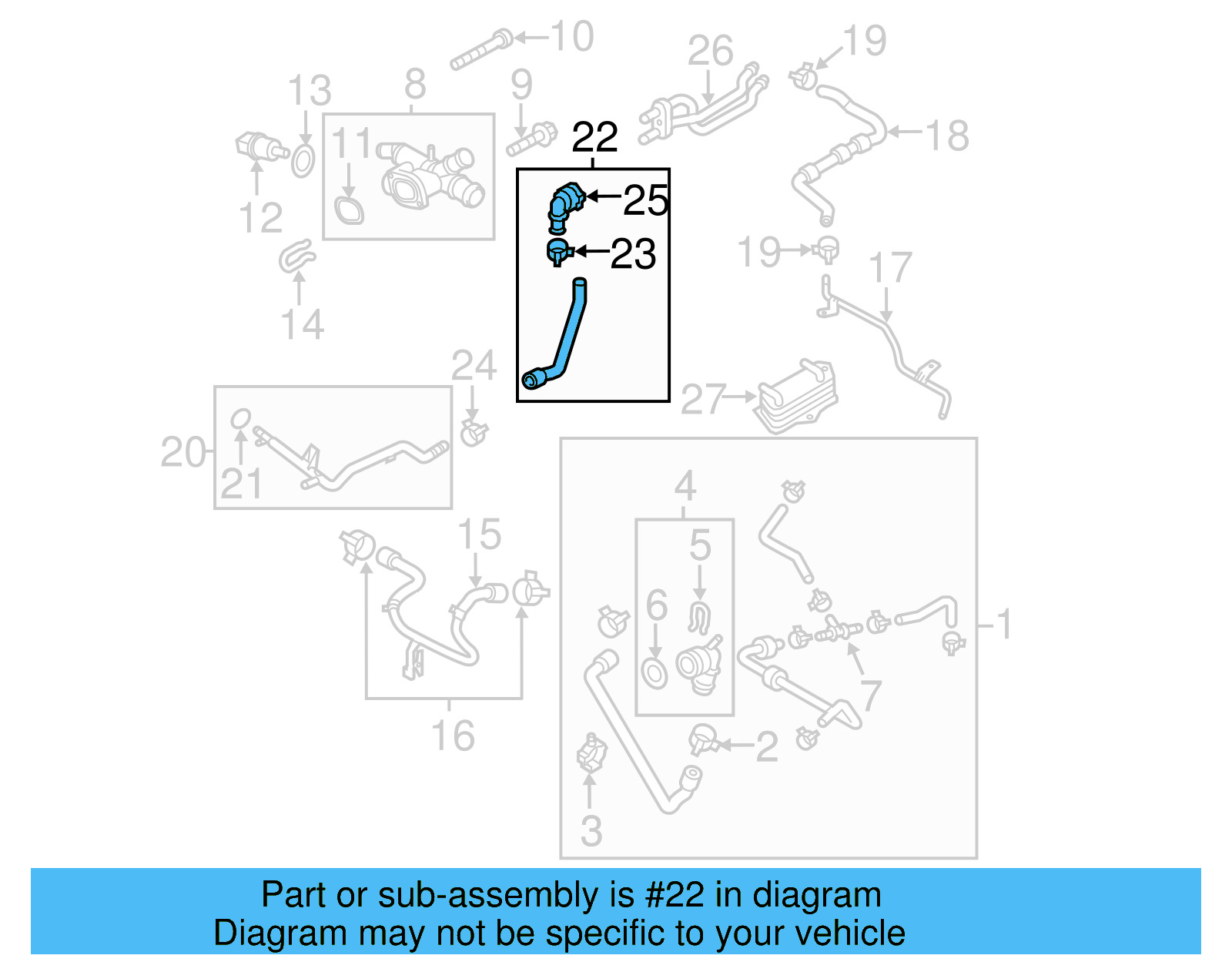 HVAC Heater Hose 1K0-122-073-GE - View 8